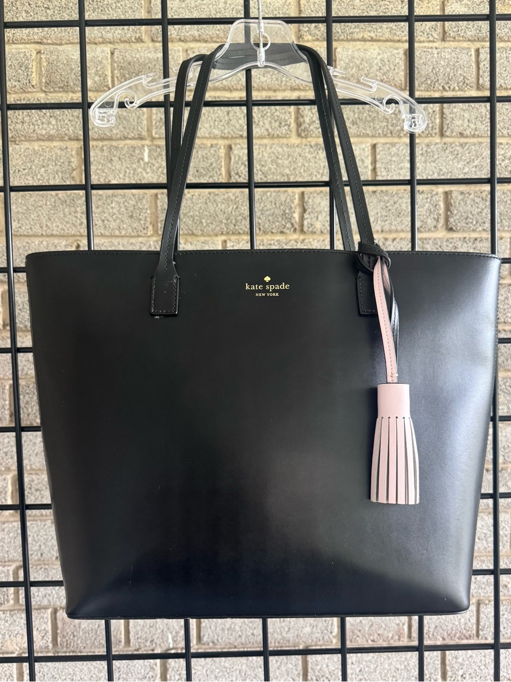 Kate Spade Wright Place Karla leather tote with Pink Tassels - 2017